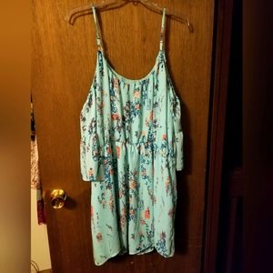 Junior Plus Size (3x) Floral Romper